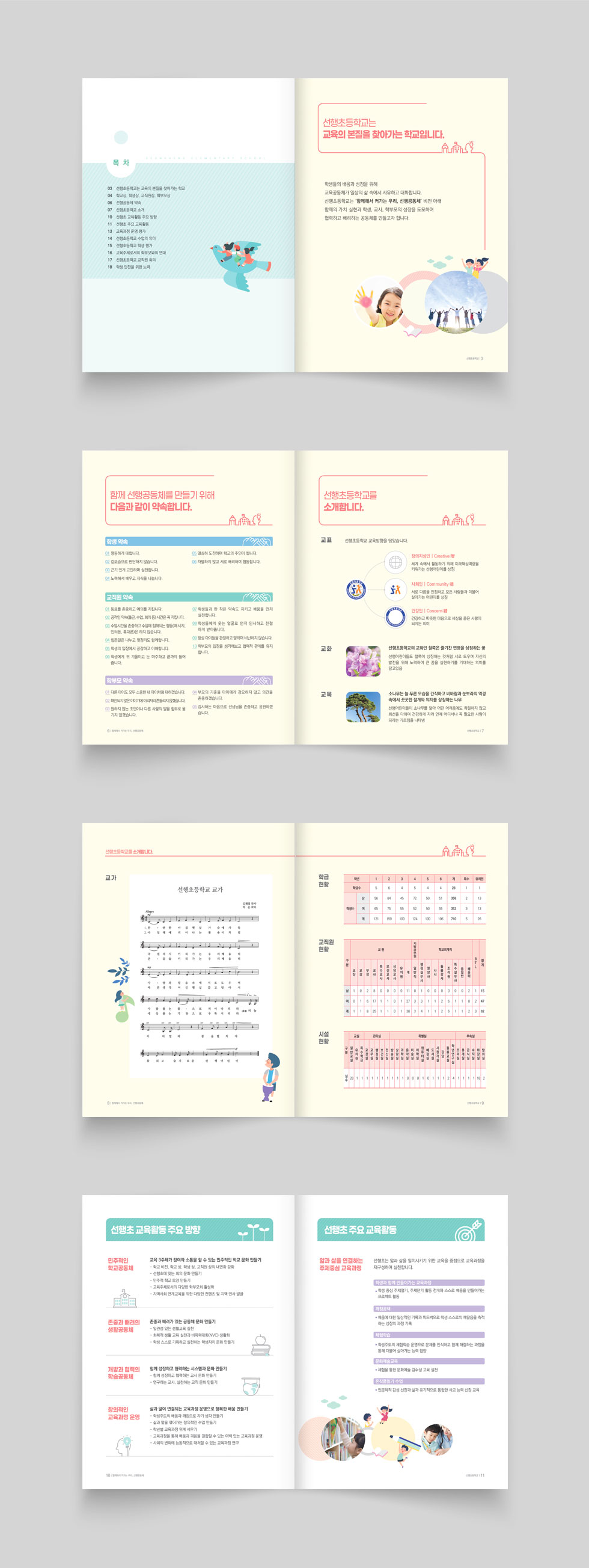 선행초등학교 2020 학교요람 상세 디자인