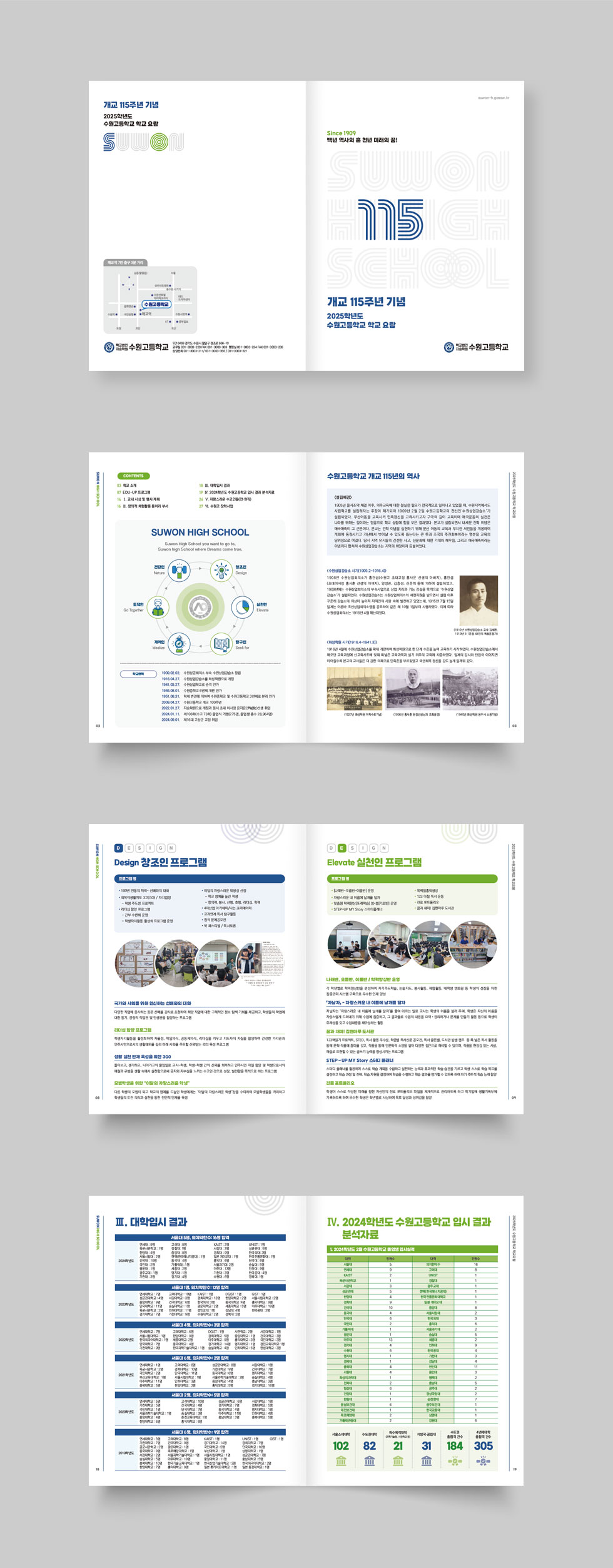 2025학년도 수원고등학교 학교 요람 상세 디자인