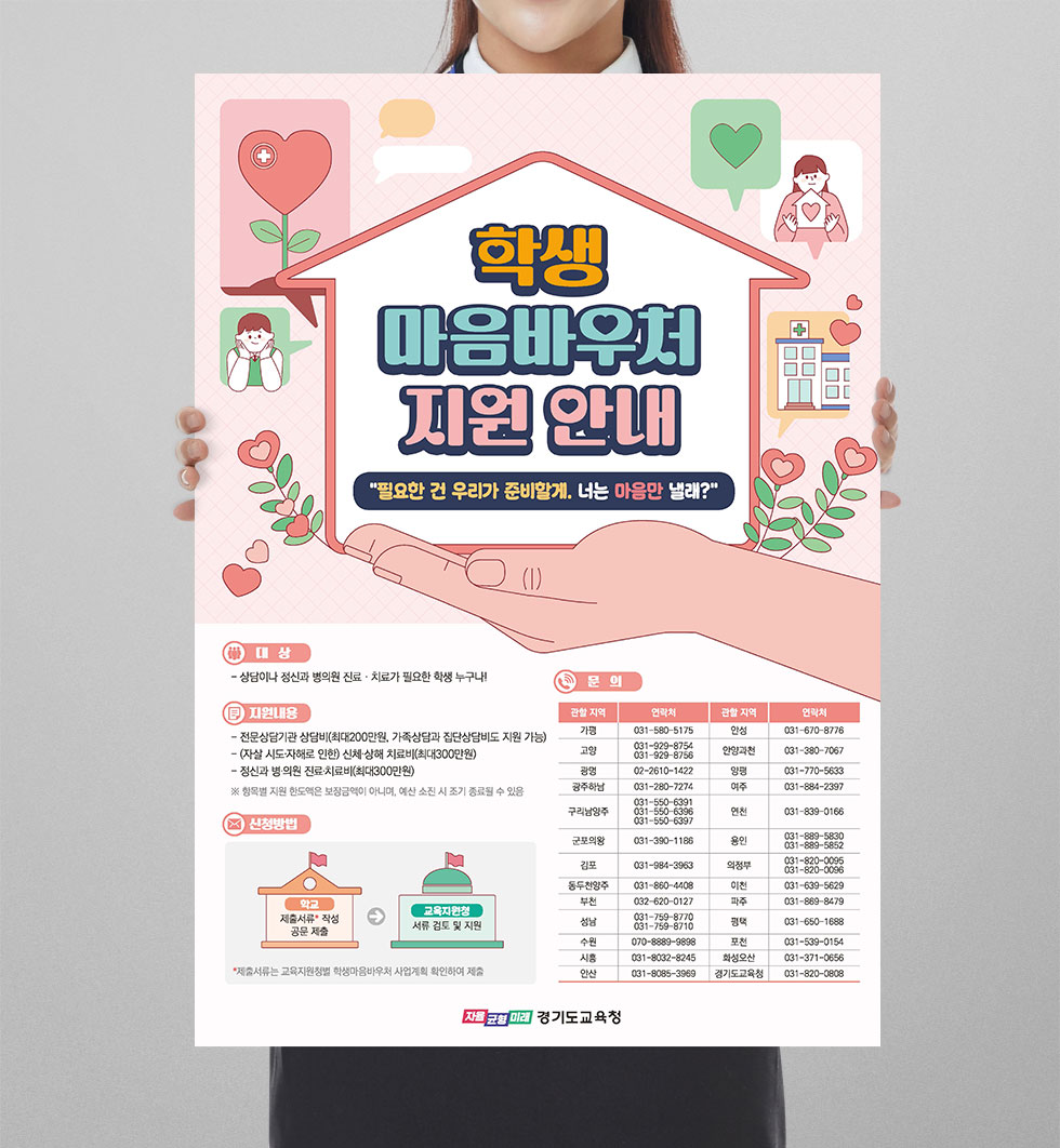 2025 학생 마음바우처 지원 안내 상세 디자인